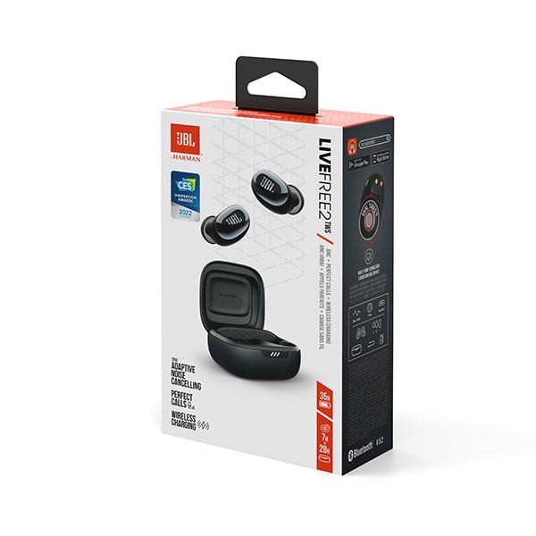 ワイヤレスイヤホン JBL LIVE FREE 2 ブラック【JBLLIVEFREE2TWSBLK